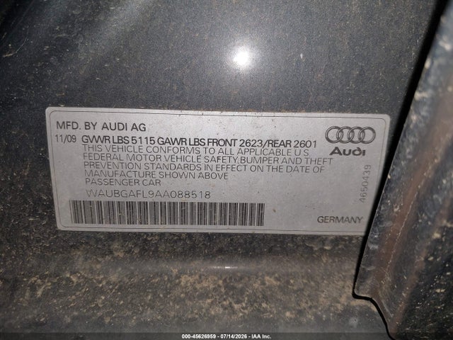 Продажа на аукционе авто 2010 Audi S4 3.0 Premium Plus, vin: WAUBGAFL9AA088518, номер лота: 45626959