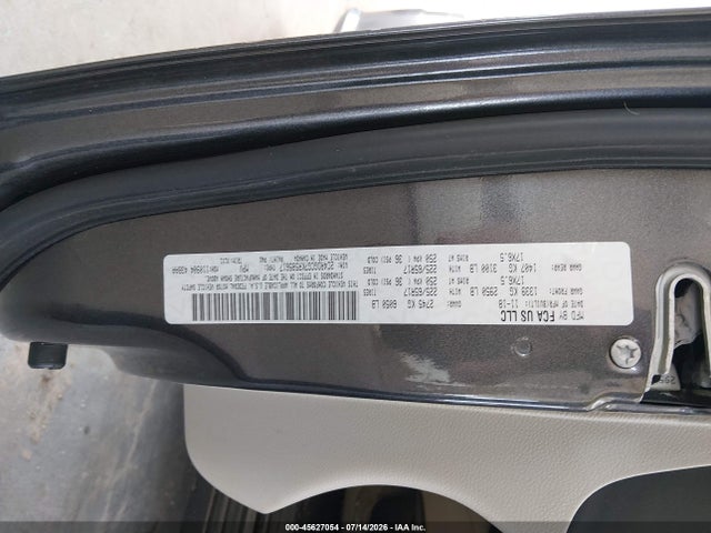 45627054 :رقم المزاد ، 2C4RDGCG7KR585617 vin ، 2019 Dodge Grand Caravan Sxt مزاد بيع