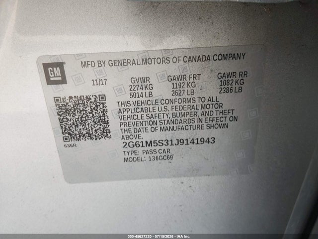 Cadillac XTS LUXURY 2018 2G61M5S31J9141943 Image 9