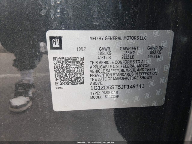 Chevrolet MALIBU LT 2018 1G1ZD5ST5JF149141 Image 9