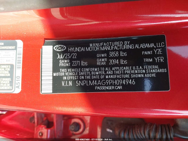 Hyundai ELANTRA SEL 2023 5NPLM4AG9PH094946 Image 9