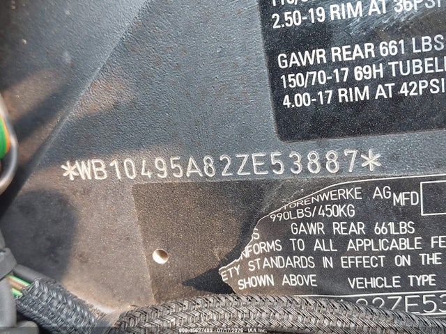 Продажа на аукционе авто 2002 Bmw R1150 Gs, vin: WB10495A82ZE53887, номер лота: 45627489