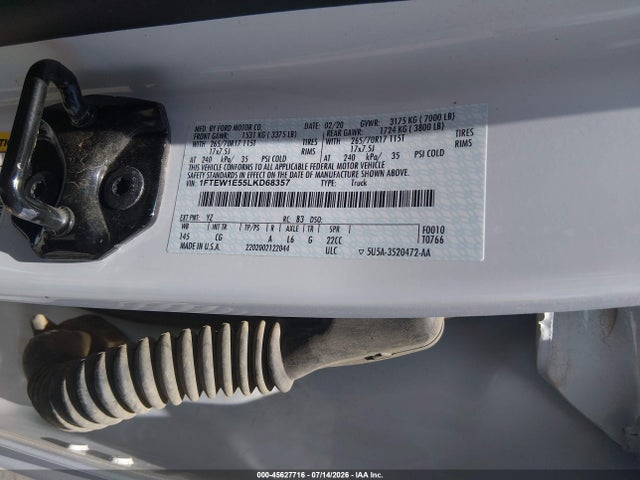 Ford F-150 Xl 2020 1FTEW1E55LKD68357 Image 9