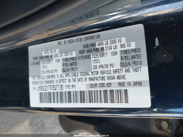 Mazda Cx-5 Touring 2015 JM3KE2CY7F0527136 Image 9