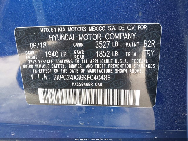 Hyundai ACCENT SE 2019 3KPC24A36KE040486 Image 9