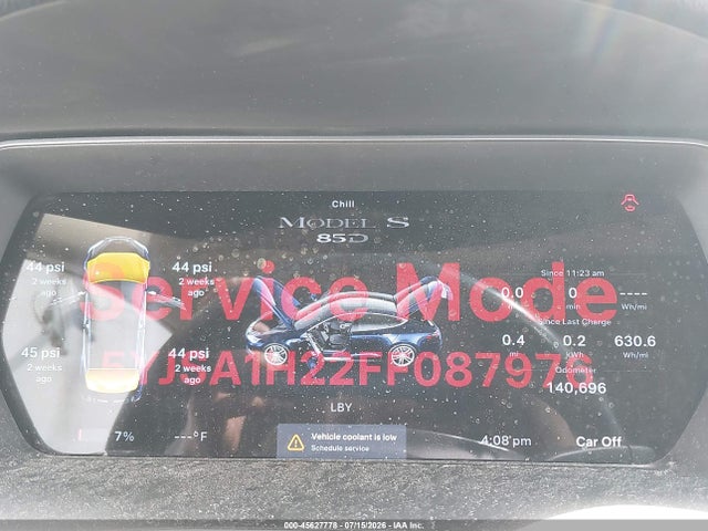 Tesla Model S 70d/85d/p85d 2015 5YJSA1H22FF087976 Image 7