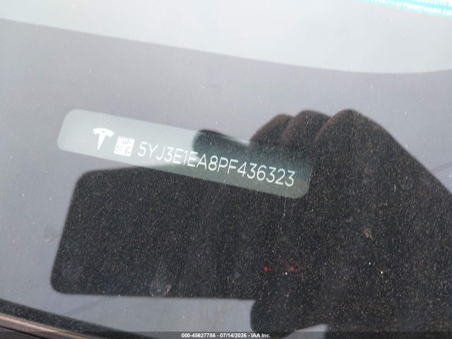 45627786 :رقم المزاد ، 5YJ3E1EA8PF436323 vin ، 2023 Tesla Model 3 Rear-wheel Drive مزاد بيع