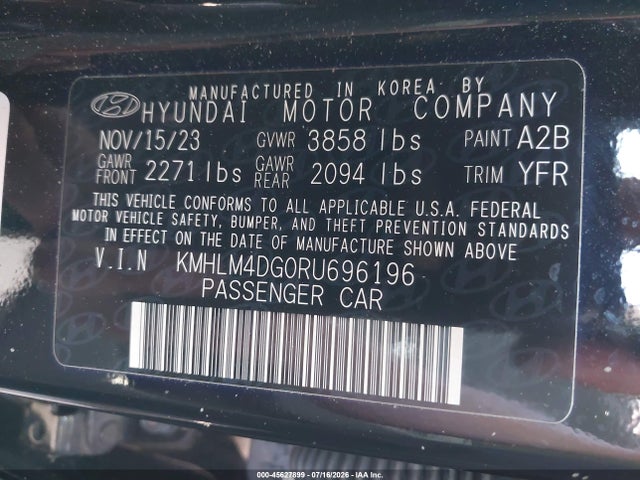 Hyundai ELANTRA SEL 2024 KMHLM4DG0RU696196 Image 9