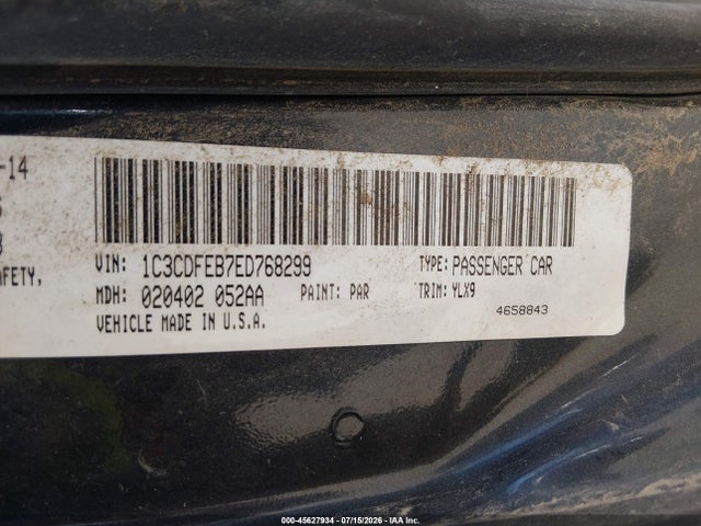 Aukcja sprzedaży 2014 Dodge Dart Gt, vin: 1C3CDFEB7ED768299, numer aukcji: 45627934