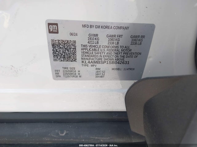 Продажа на аукционе авто 2025 Buick Encore Gx Preferred Fwd, vin: KL4AMBSP1SB042631, номер лота: 45627954
