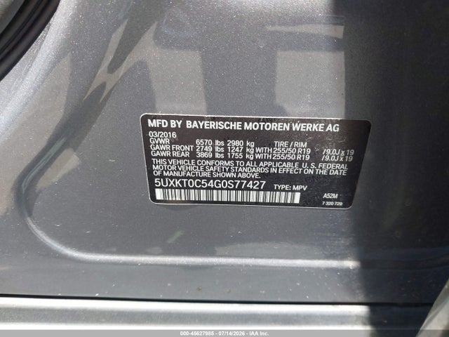 5UXKT0C54G0S77427 BMW X5 Edrive Xdrive40e