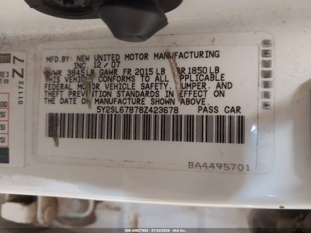 Продажа на аукционе авто 2008 Pontiac Vibe, vin: 5Y2SL67878Z423678, номер лота: 45627992