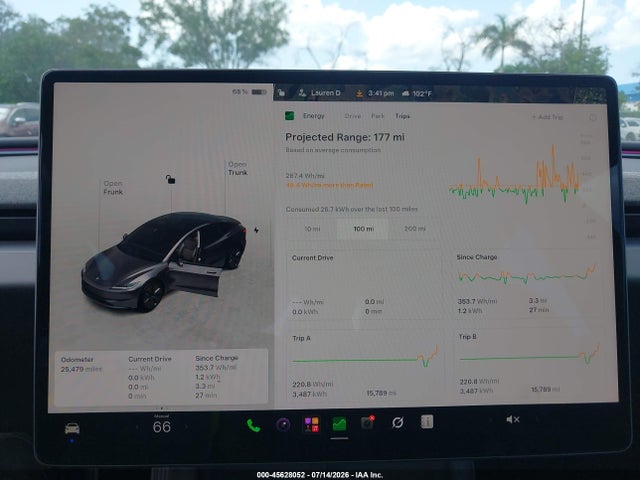 45628052 :رقم المزاد ، 5YJ3E1EA2RF855416 vin ، 2024 Tesla Model 3 Long Range Dual Motor All-wheel Drive/rear-wheel Drive مزاد بيع