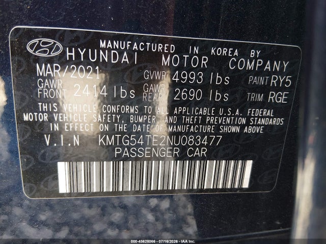 Продажа на аукционе авто 2022 Genesis G70 3.3t Awd, vin: KMTG54TE2NU083477, номер лота: 45628066
