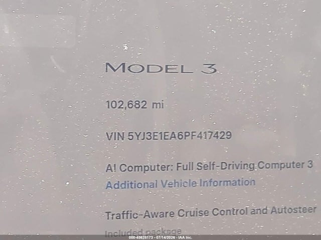Tesla Model 3 Rear-wheel Drive 2023 5YJ3E1EA6PF417429 Image 13