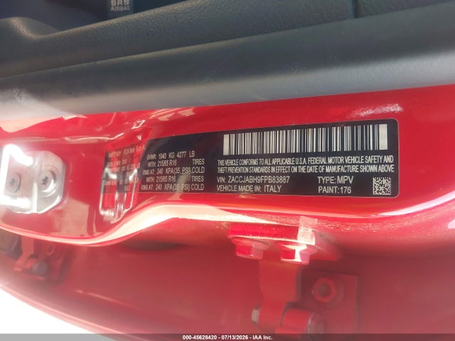 ZACCJABH9FPB83887 Jeep Renegade Latitude