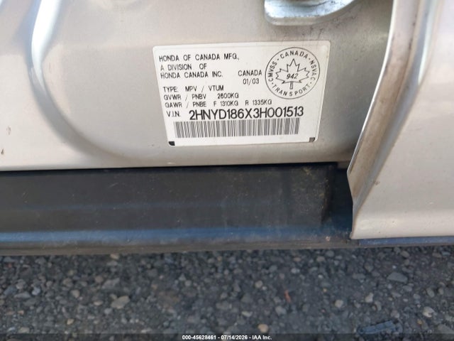 45628461 :رقم المزاد ، 2HNYD186X3H001513 vin ، 2003 Acura Mdx مزاد بيع