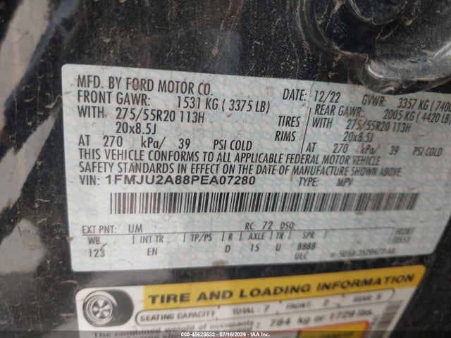 Ford Expedition Limited 2023 1FMJU2A88PEA07280 Image 9
