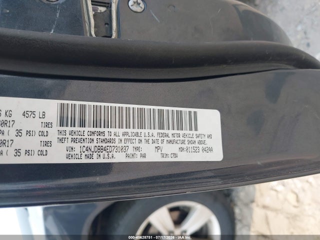 Jeep Compass Sport 2014 1C4NJDBB4ED731037 Image 9