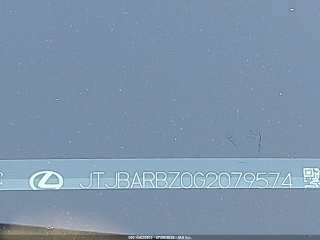 45628903 :رقم المزاد ، JTJBARBZ0G2079574 vin ، 2016 Lexus Nx 200t مزاد بيع