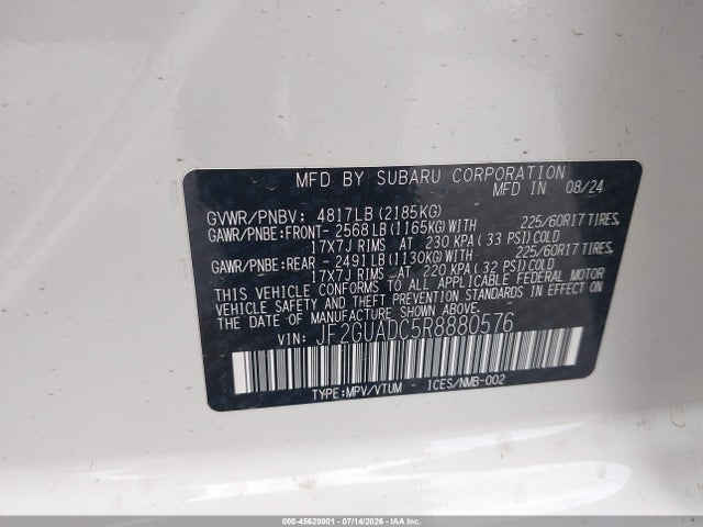 Subaru Crosstrek Premium 2024 JF2GUADC5R8880576 Image 9