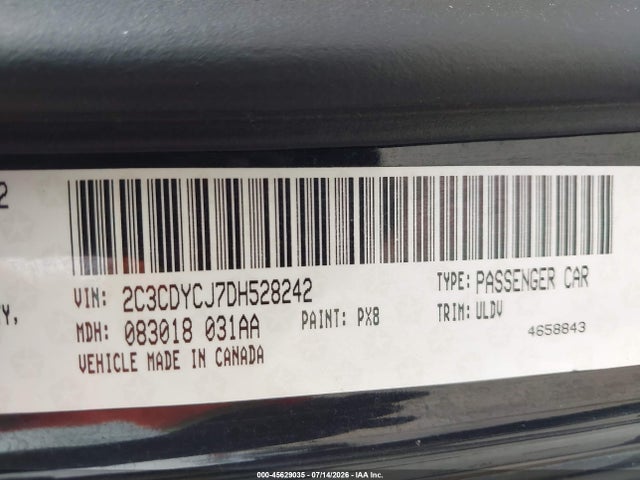 45629035 :رقم المزاد ، 2C3CDYCJ7DH528242 vin ، 2013 Dodge Challenger Srt8 مزاد بيع
