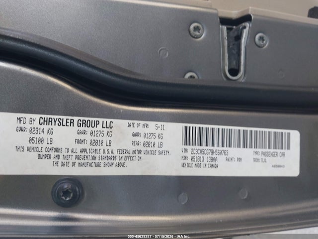 Продажа на аукционе авто 2011 Chrysler 300 Limited, vin: 2C3CA5CG7BH560763, номер лота: 45629287