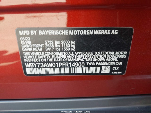 BMW I4 Edrive40 2023 WBY73AW01PFR14900 Image 9