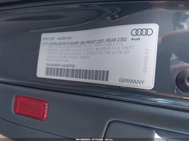 WAUKMAF41JA088790 Audi A4 2.0t Tech Ultra Premium/2.0t Ultra Premium