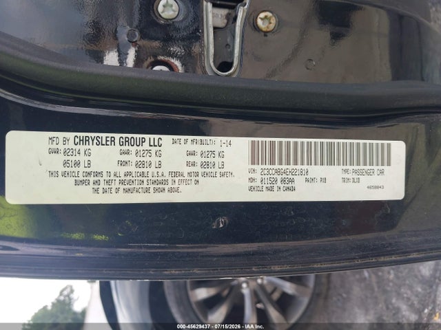 Продаж на аукціоні авто 2014 Chrysler 300 300s, vin: 2C3CCABG4EH221810, номер лоту: 45629437
