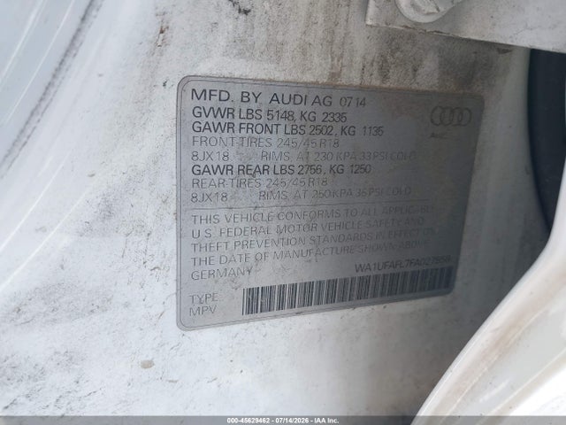 45629462 :رقم المزاد ، WA1UFAFL7FA027958 vin ، 2015 Audi Allroad 2.0t Premium مزاد بيع