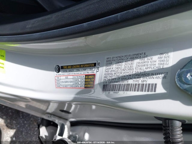 2025 Acura Rdx მანქანა იყიდება აუქციონზე, vin: 5J8TC2H44SL004174, აუქციონის ნომერი: 45629704