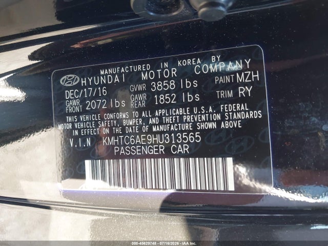 Hyundai Veloster Turbo 2017 KMHTC6AE9HU313565 Image 9