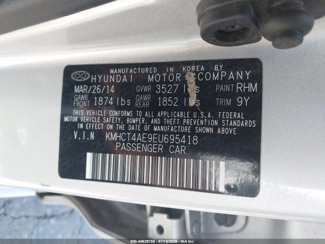 Hyundai ACCENT GLS 2014 KMHCT4AE9EU695418 Image 9
