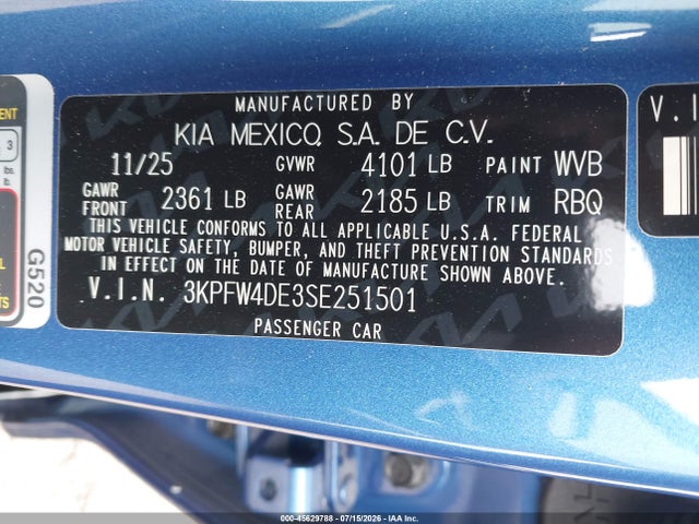 KIA K4 Gt-line 2025 3KPFW4DE3SE251501 Image 9