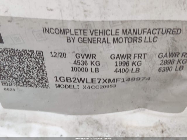 1GB2WLE7XMF149974 Chevrolet Silverado 2500hd 2wd Long Bed Wt