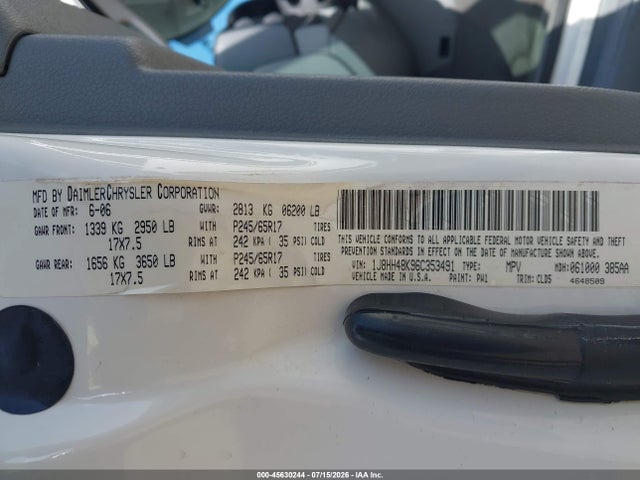 2006 Jeep Commander მანქანა იყიდება აუქციონზე, vin: 1J8HH48K96C353491, აუქციონის ნომერი: 45630244