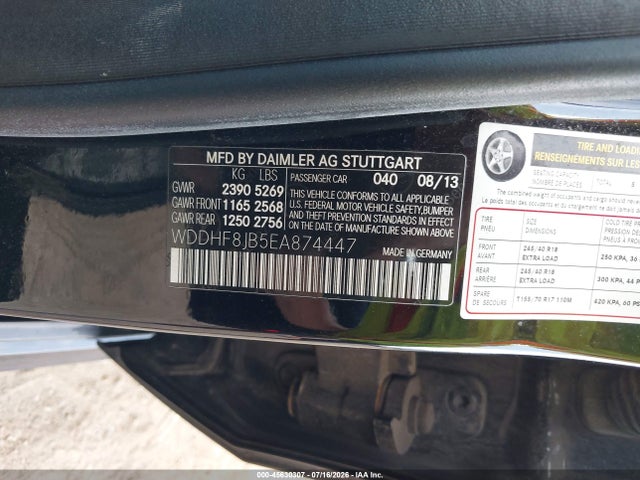2014 Mercedes-benz E 350 4matic მანქანა იყიდება აუქციონზე, vin: WDDHF8JB5EA874447, აუქციონის ნომერი: 45630307