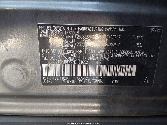 Toyota RAV4 LE 2021 2T3H1RFV7MC154652 Image 9