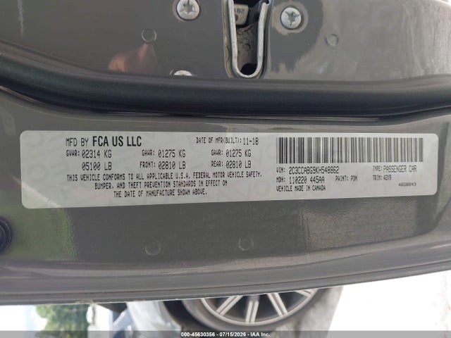 Aukcja sprzedaży 2019 Chrysler 300 300s, vin: 2C3CCABG9KH548862, numer aukcji: 45630356