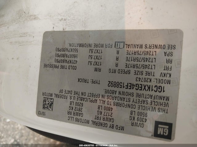 1GC1KXEG4EF158892 Chevrolet Silverado 2500hd Lt