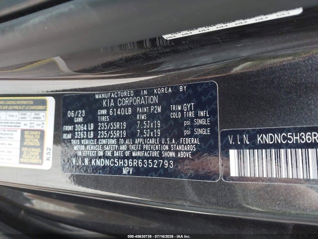 Aukcja sprzedaży 2024 Kia Carnival Mpv Ex, vin: KNDNC5H36R6352793, numer aukcji: 45630739