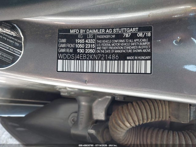 Mercedes-Benz CLA 250 2019 WDDSJ4EB2KN721486 Image 9