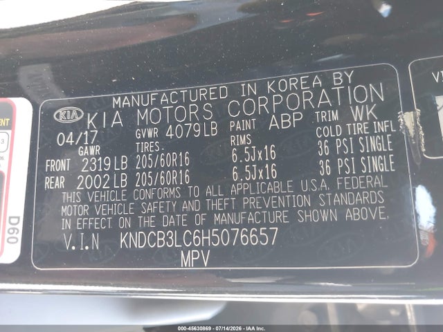 KIA NIRO FE 2017 KNDCB3LC6H5076657 Image 9