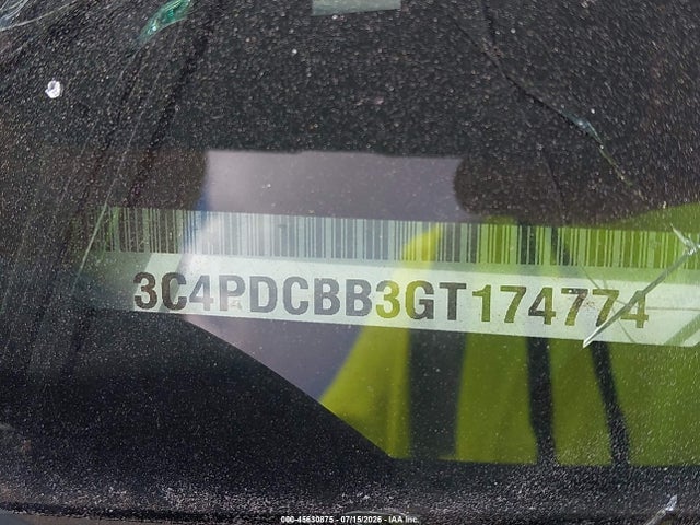 Продажа на аукционе авто 2016 Dodge Journey Sxt, vin: 3C4PDCBB3GT174774, номер лота: 45630875