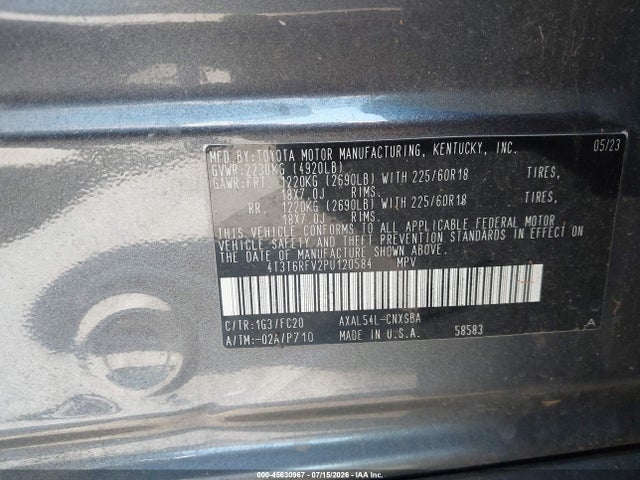 Продажа на аукционе авто 2023 Toyota Rav4 Hybrid Se, vin: 4T3T6RFV2PU120584, номер лота: 45630967