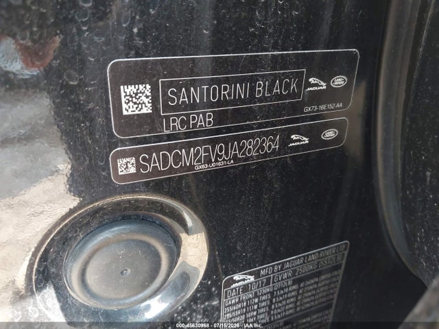 45630968 :رقم المزاد ، SADCM2FV9JA282364 vin ، 2018 Jaguar F-pace S مزاد بيع