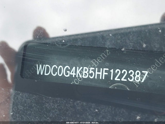 45631077 :رقم المزاد ، WDC0G4KB5HF122387 vin ، 2017 Mercedes-benz Glc 300 4matic مزاد بيع