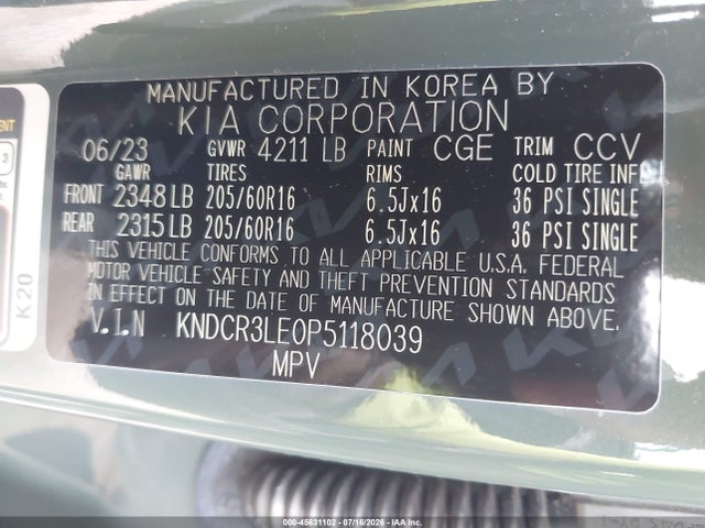 KIA NIRO EX 2023 KNDCR3LE0P5118039 Image 9