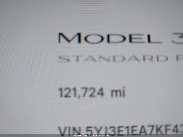 45631199 :رقم المزاد ، 5YJ3E1EA7KF431770 vin ، 2019 Tesla Model 3 Long Range/mid Range/standard Range/standard Range Plus مزاد بيع